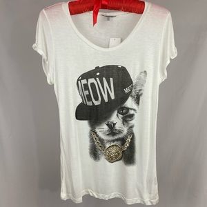 Charlotte Russe Kitten Gangster Shirt